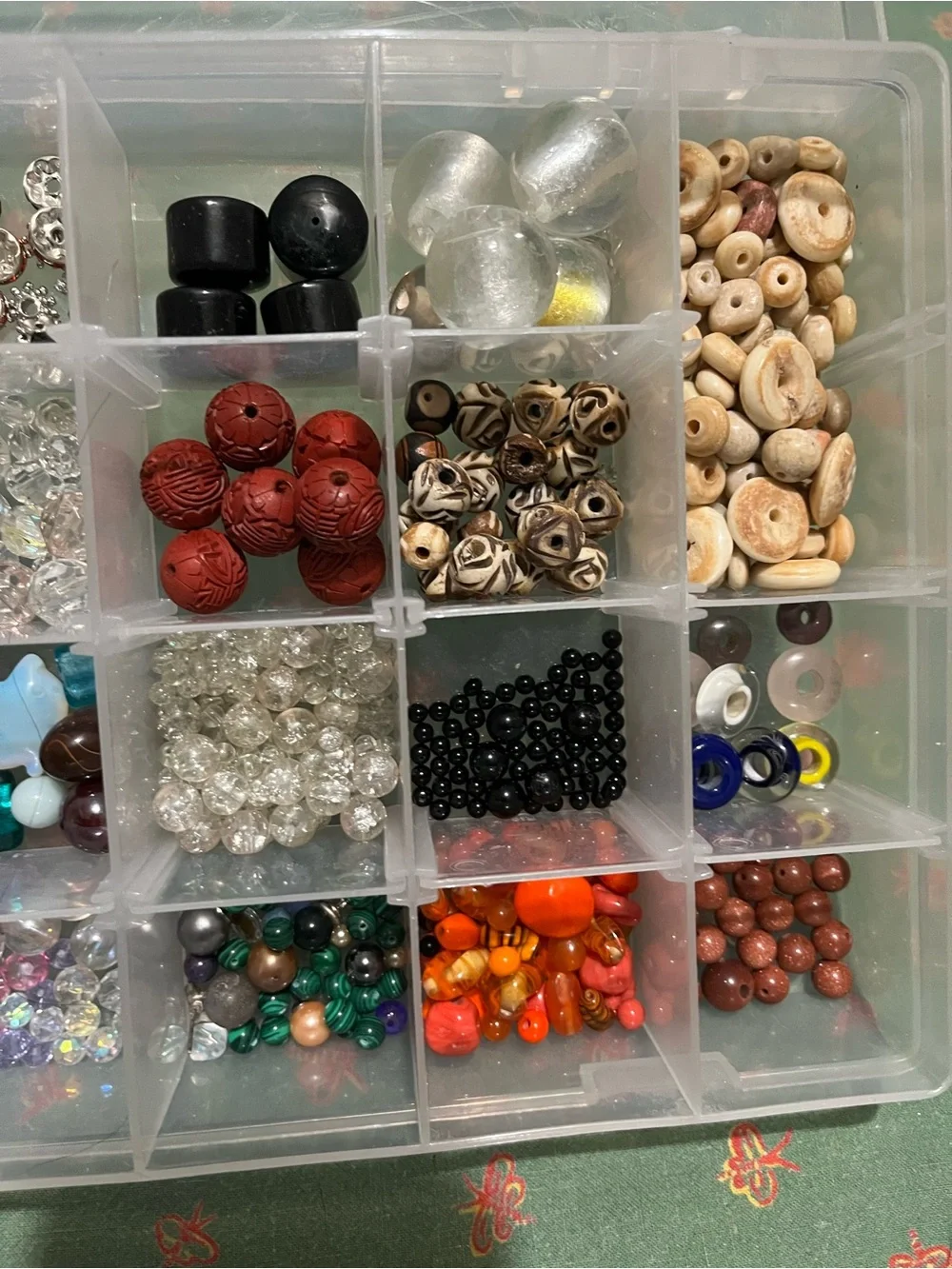 Plastic Compartment Organizer Storage Box - Clear